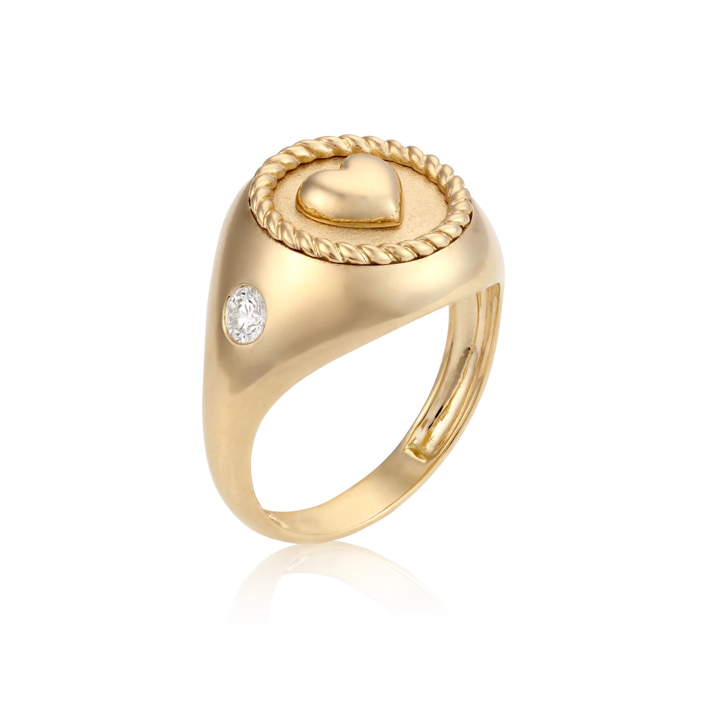 diamond heart ring