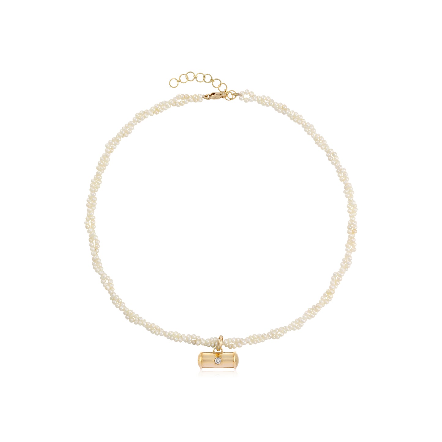 spotty twisted pearl necklace