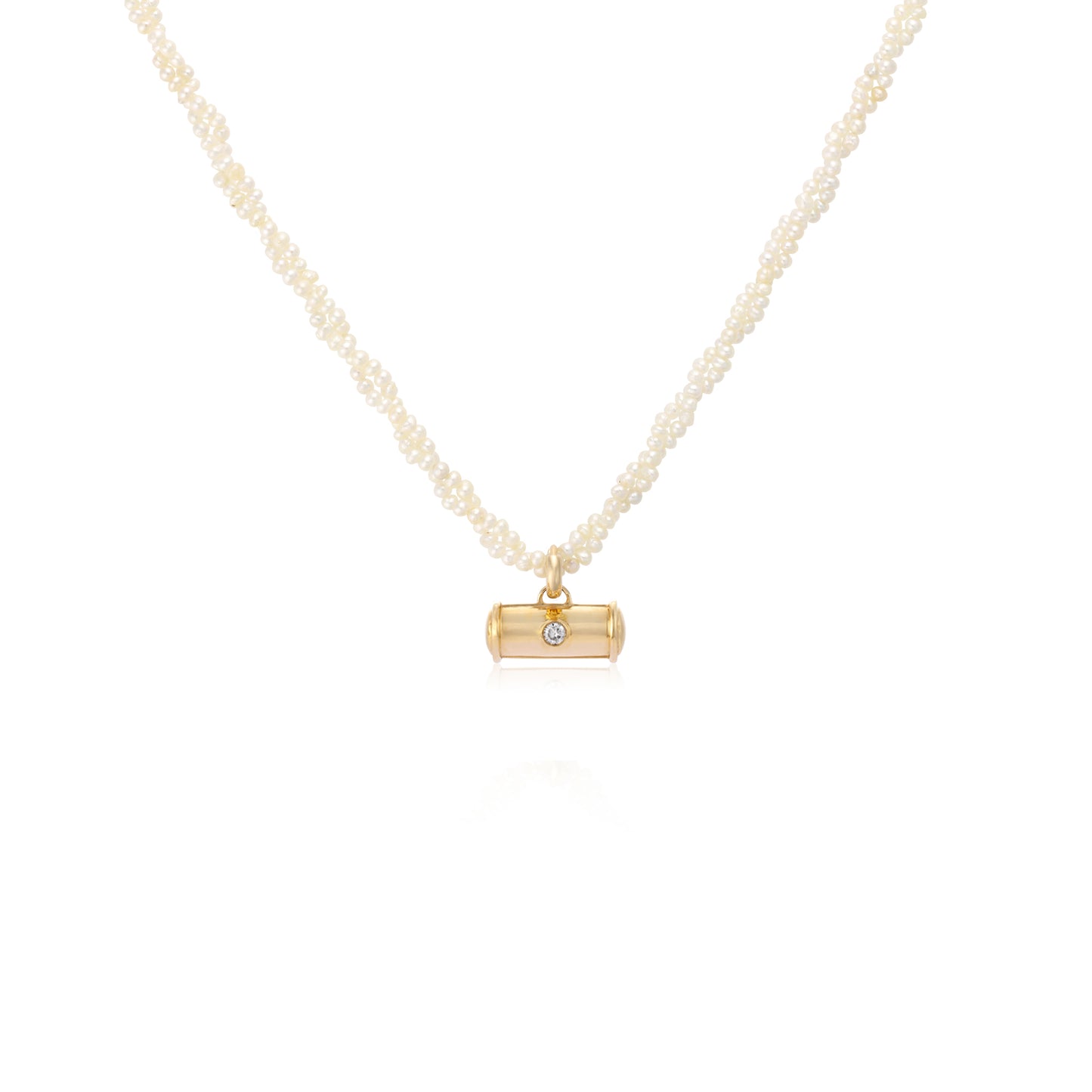 spotty twisted pearl necklace
