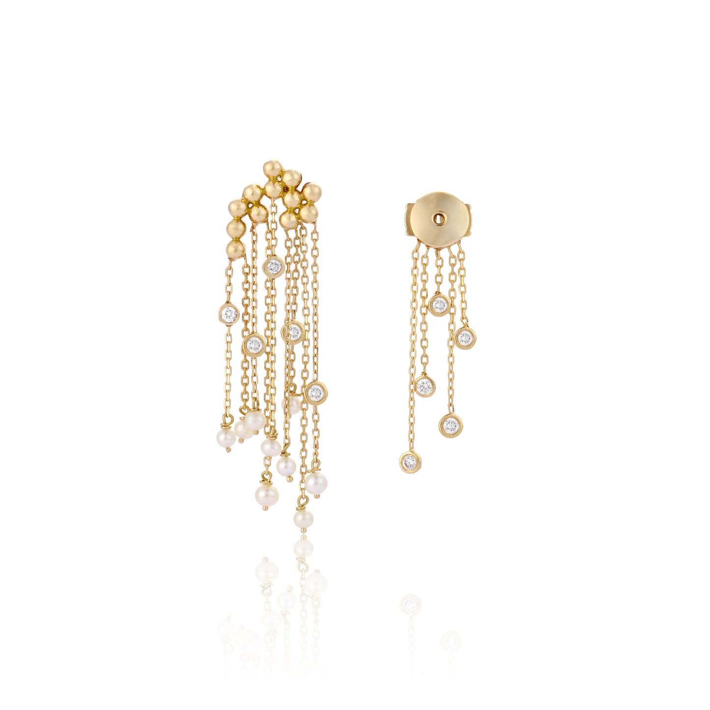 yellow thunderstorm earring pair