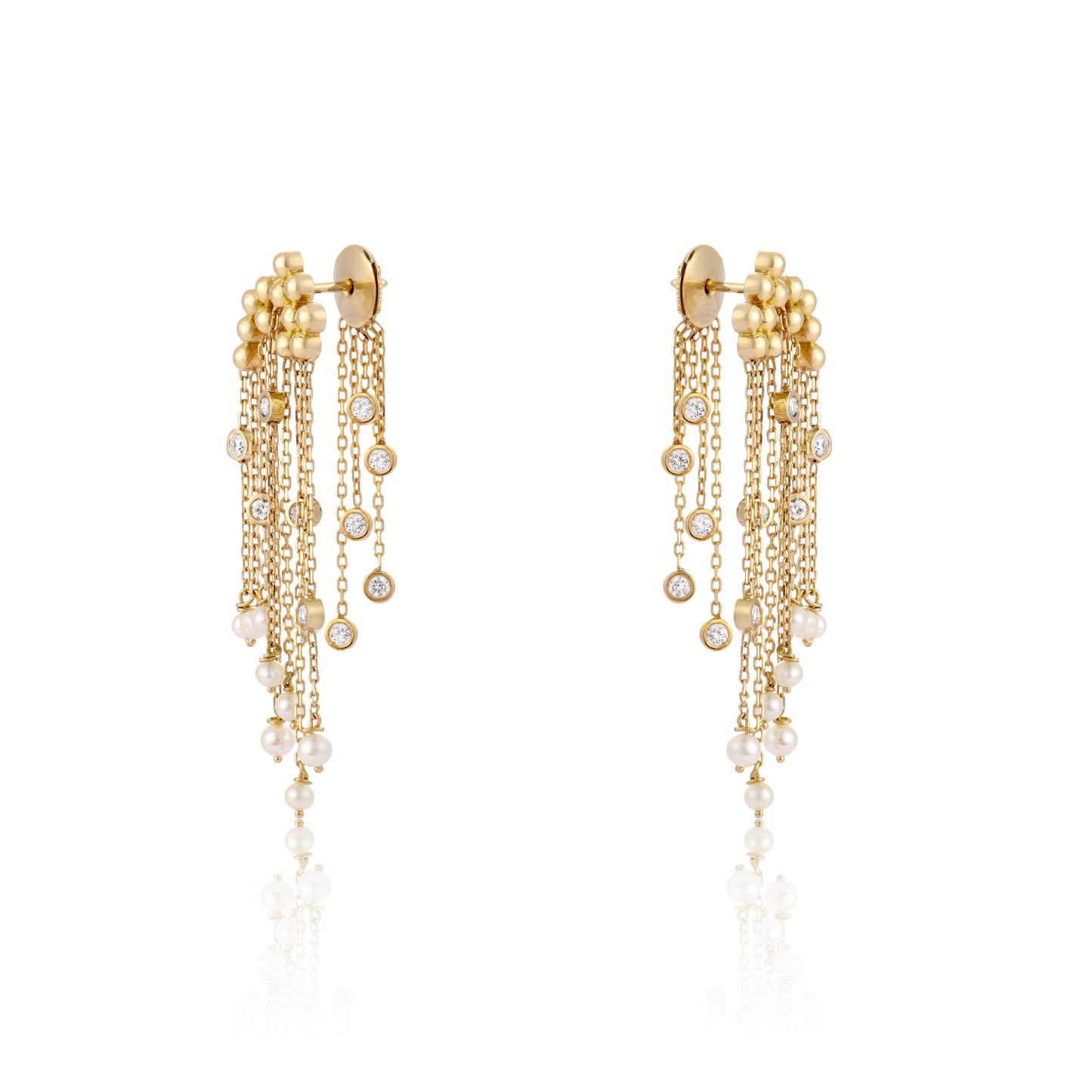 yellow thunderstorm earring pair