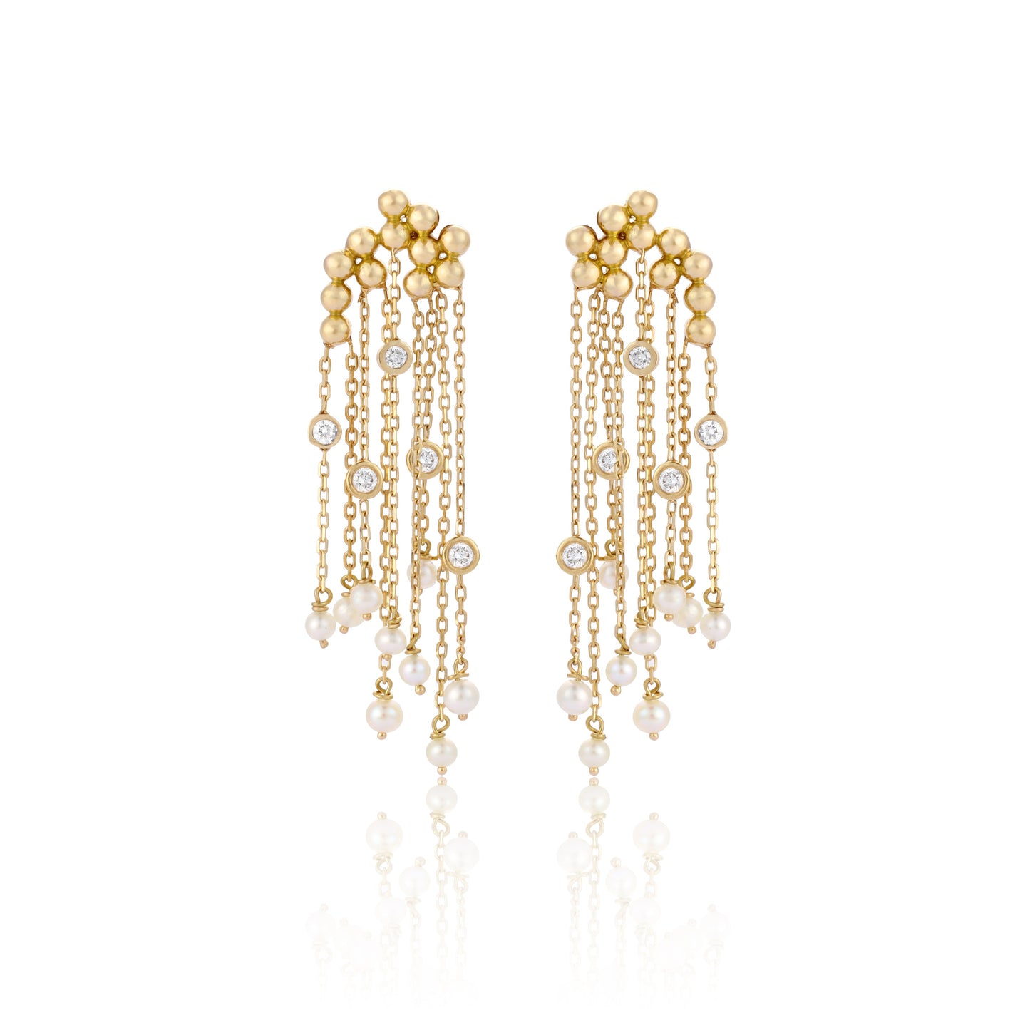 yellow thunderstorm earring pair
